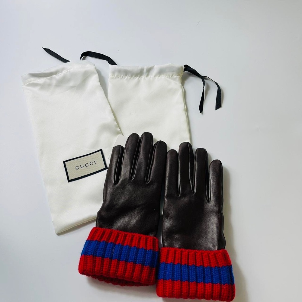 NWT gucci lamb leather gloves